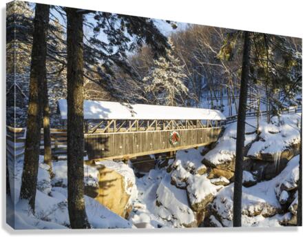 Sentinel Pine Covered Bridge - Franconia Notch New Hampshire  Impression sur toile