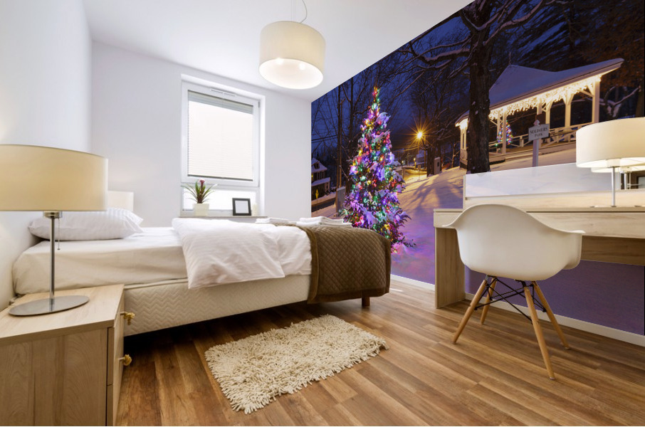 Village of North Woodstock New Hampshire Mural print