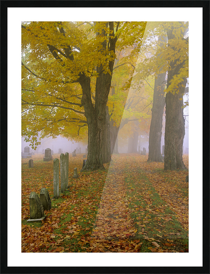 Greenlawn Cemetery - Mount Vernon New Hampshire  Framed Print Print