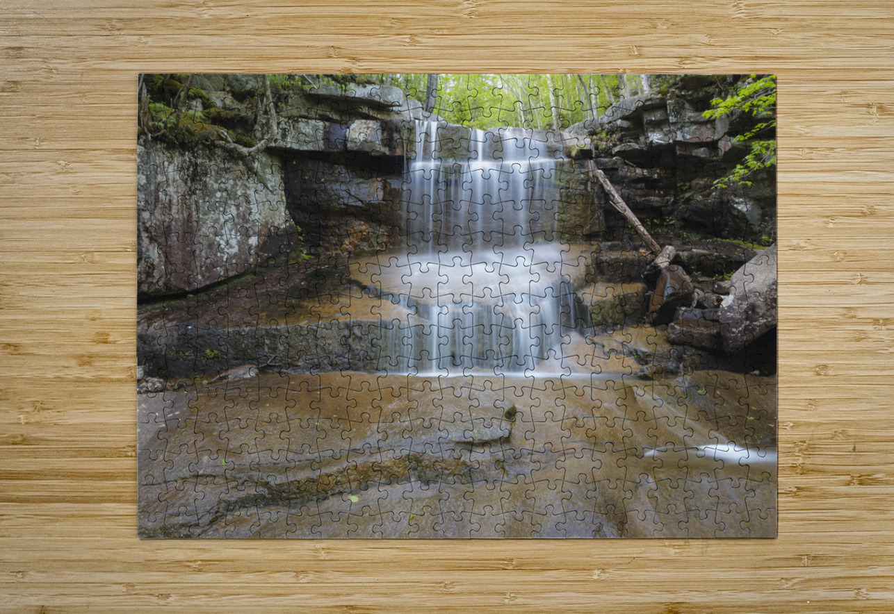 Champney Falls - Albany New Hampshire  Impression métal HD avec cadre flottant sur le dos