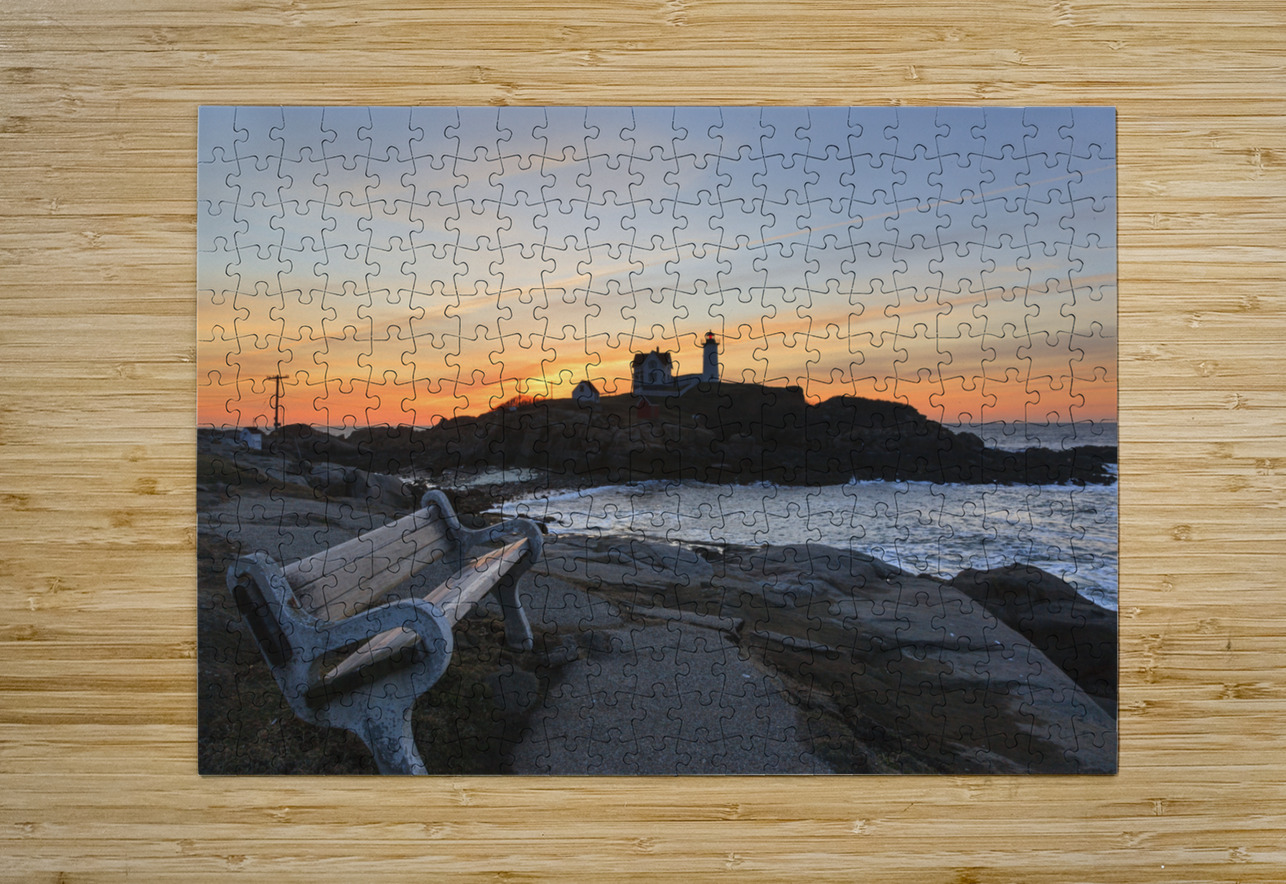 Cape Neddick Nubble Light - York Maine  HD Metal print with Floating Frame on Back