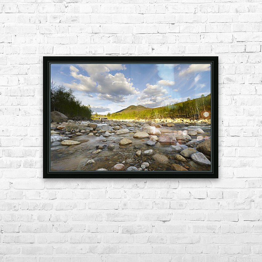 Black Mountain - Lincoln New Hampshire HD Sublimation Metal print with Decorating Float Frame (BOX)